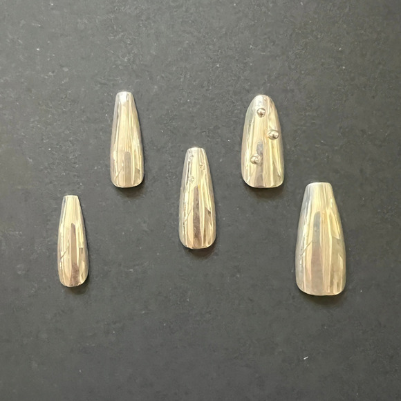 Sterling Silver Nails, Nail Art, Press-On Nails, Jewelry Accessories, Custom - Picture 6 of 9